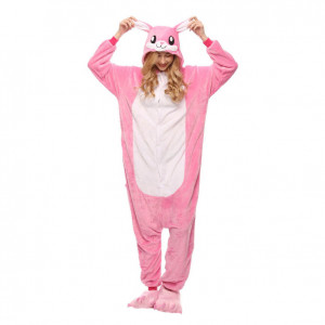 Кигуруми Розовый Кролик S (145-155)